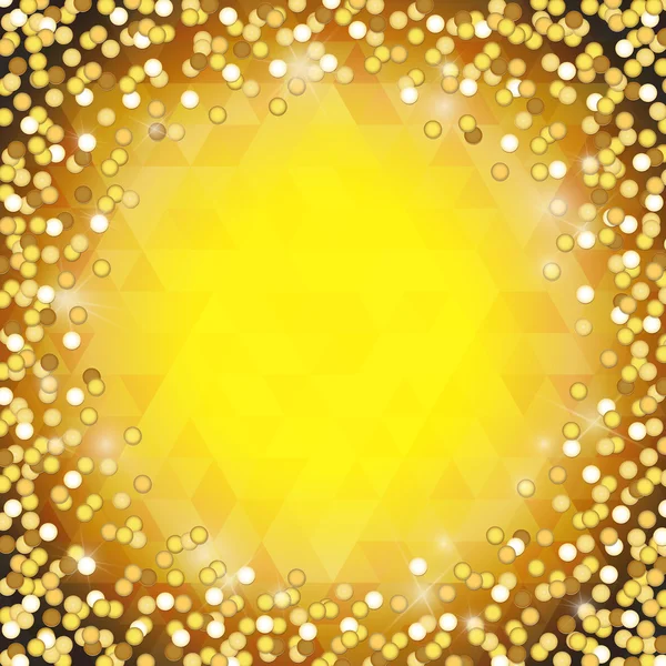 Vektor bakgrund i guld, konfetti — Stock vektor