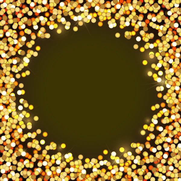 Vector background in Gold, confetti — Stock Vector