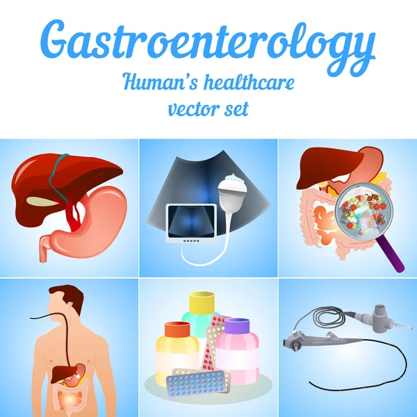 Gastroenteroloji tıp. — Stok Vektör