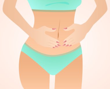 Güzel kadın vücut ve kadın sağlığı.