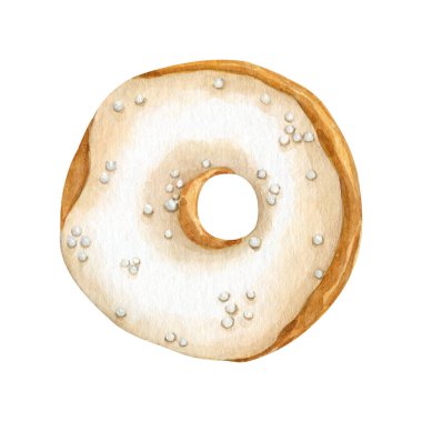 Meyveli ve çikolata kaplı suluboya tatlı çörekler. 