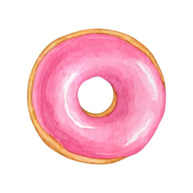 Meyveli ve çikolata kaplı suluboya tatlı çörekler. 