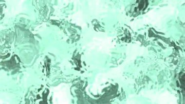 Koyu renk eğimli arka plan, açık yeşil ve beyaz şekillerin soyut desenlerini güzelce tamamlıyor..