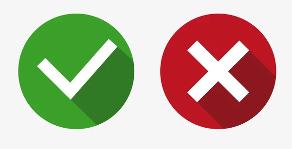 Evet ve hiçbir onay işaretleri halkaları vektör