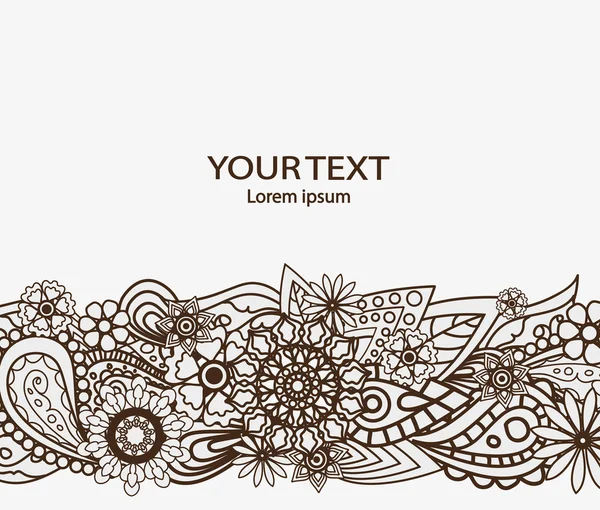 Çiçek tasarım vektör öğesi için davetiye ve metin yer ile