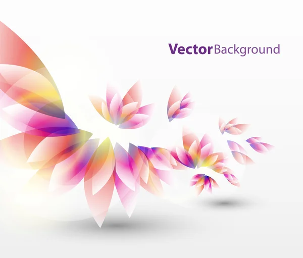 Çiçek tasarlamak vektör çizim arka planı için renkli yaprakları ile