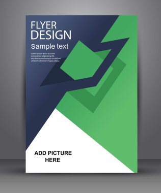 İş ve reklam için basit geometrik el ilanı