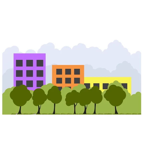 Güzel bir şehir. Vektör çizim