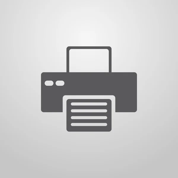 Yazıcı simgesi, vektör illüstrasyonu. Düz tasarım.