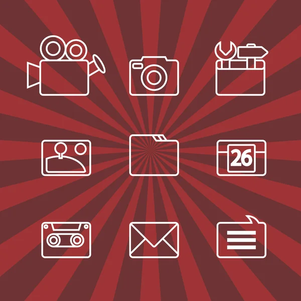 Medya web simgeler. Vektör.