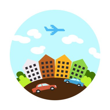 şehir hayatı. vektör çizim.