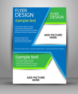 Renkli broşür tasarımı. Flyer şablonu için iş, eğitim, tanıtım, Web sitesi, Dergi kapağı.