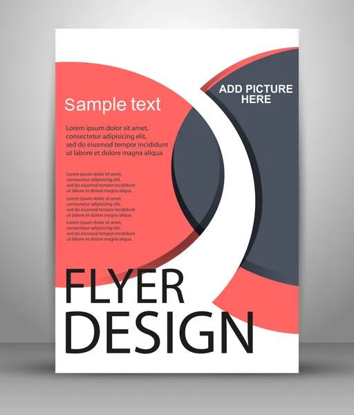 Oval soyutlama broşür afiş tasarım şablonu vektör, broşür kapak, A4 boyutunda düzen. Stok Illüstrasyon