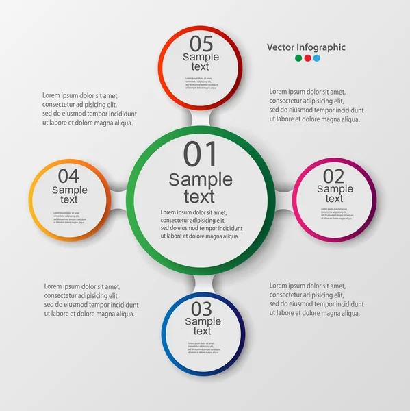 Infographic için vektör öğeleri. Diyagramı, grafik, sunum ve grafik şablonu. İş kavramı. Vektör çizim.