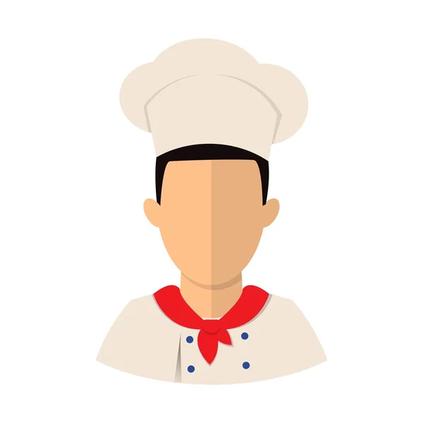 Avatar Şef meslek. Yüz. İzole. vektör.