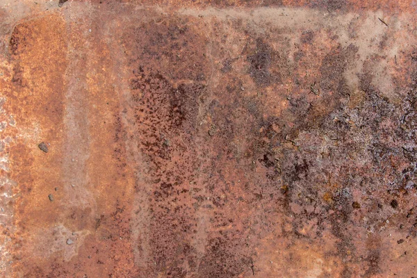 Soyut arkaplan, kahverengi metal arkaplan dokusu, metal, eski bir çizik, kahverengi metal plaka.