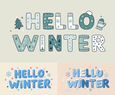 Kar taneleri, eldivenler ve şenlik ayrıntılarıyla 