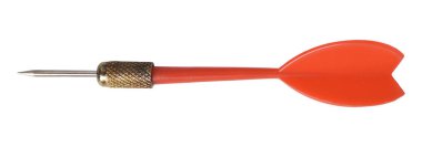 Beyaz Arkaplanda Kırmızı Dart İzole Edildi