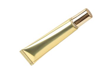 Beyaz arkaplanda boş plastik ambalaj tüpü