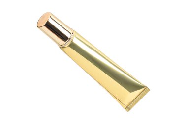 Beyaz arkaplanda boş plastik ambalaj tüpü