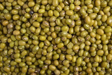 Yeşil fasulye desenini kapat, üst görünüm arkaplan.