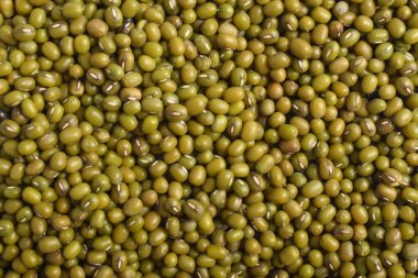 Yeşil fasulye desenini kapat, üst görünüm arkaplan.