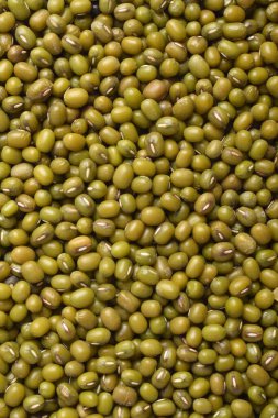 Yeşil fasulye desenini kapat, üst görünüm arkaplan.