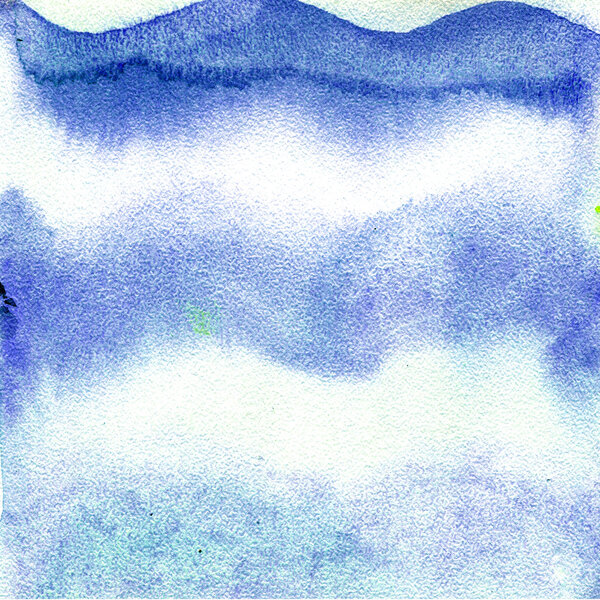 illustration depicting the wavy texture background blue color. watercolor, wet effect.