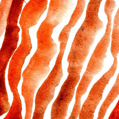 çizgili kırmızı ve bakır renkli tasvir resimde arka plan doku. suluboya