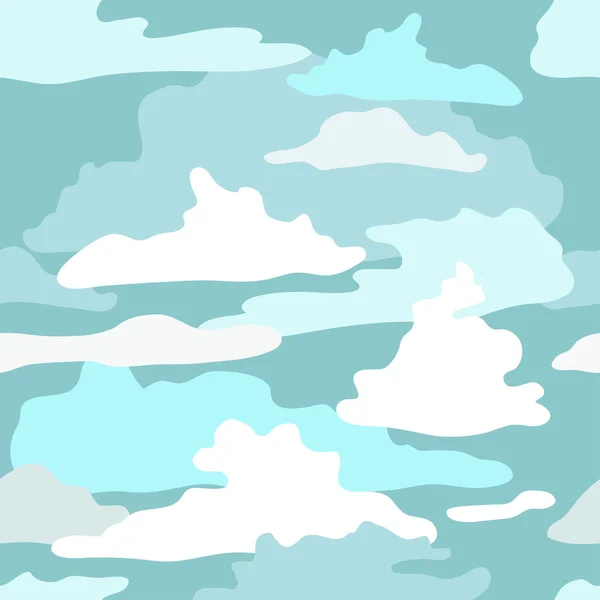 Patrón con la imagen de nubes — Vector de stock