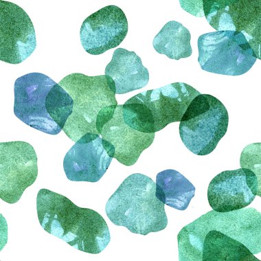 su altında taş görüntüsü ile desen, mavi, mor, mavi ve yeşil tonları sular altında suluboya doku