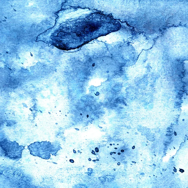 Watercolor texture blue with spraying brush effects, marble. — Stock Photo, Image
