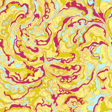 duman sarı, mavi ve pembe tonları görüntü dokusuna desenle.