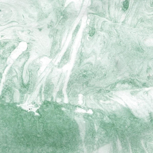 Ilustración en acuarela. Textura de mármol verde. Mancha transparente acuarela. Desenfoque, spray. — Foto de Stock