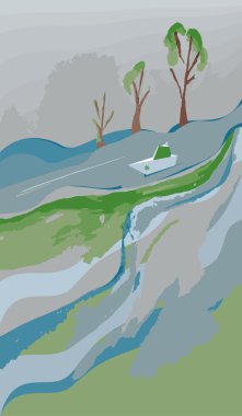 Bahar nehirde Nautilus