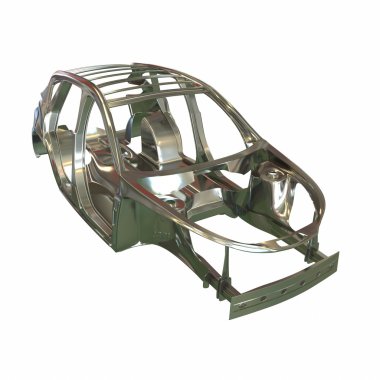 Araba çerçeve çelik. 3D çizim