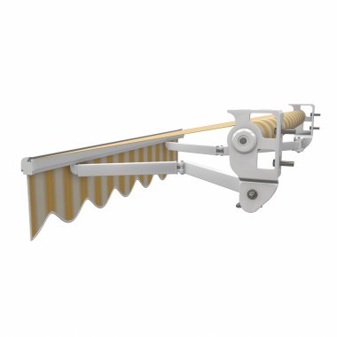Tenteler, marques veranda olarak. 3D çizim