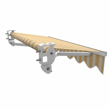 Tenteler, marques veranda olarak. 3D çizim