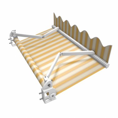 Tenteler, marques veranda olarak. 3D çizim