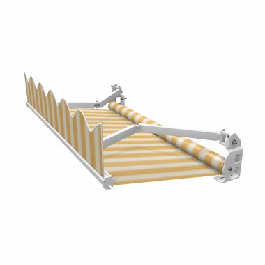 Tenteler, marques veranda olarak. 3D çizim