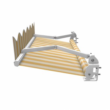 Tenteler, marques veranda olarak. 3D çizim