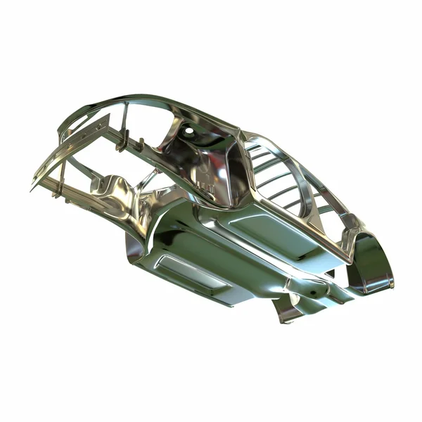Автомобільна рамка зі сталі. 3d ілюстрація — стокове фото