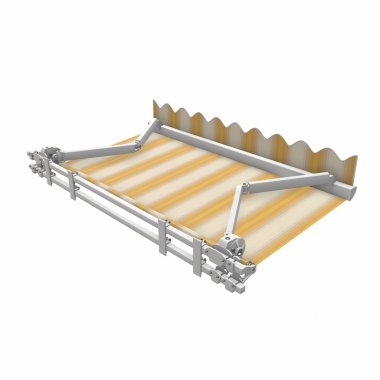 Awnings, marques patio Gigant. 3d illustration clipart
