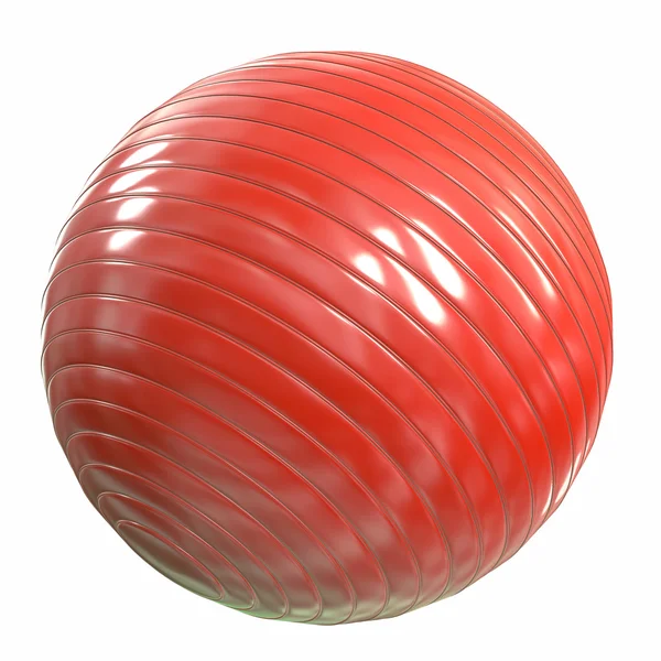 Fitball red. 3D illustration — Stockfoto