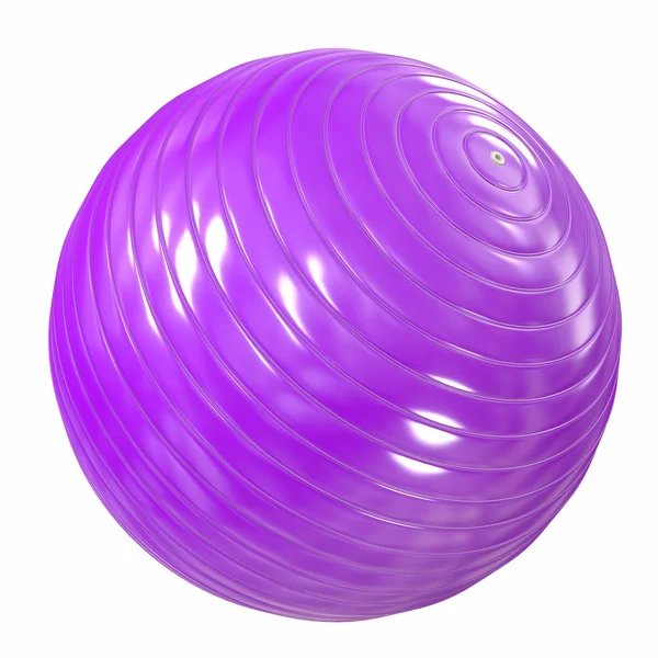 FitBall fioletowy. ilustracja 3D — Zdjęcie stockowe