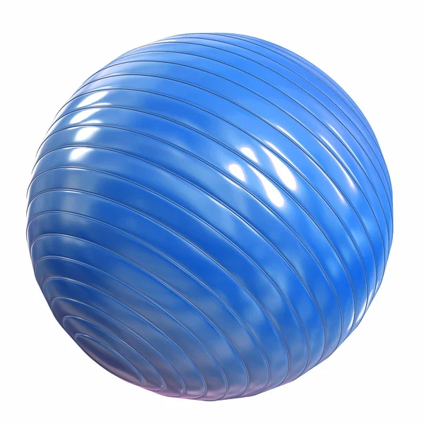 Fitball blå. 3D illustration — Stockfoto