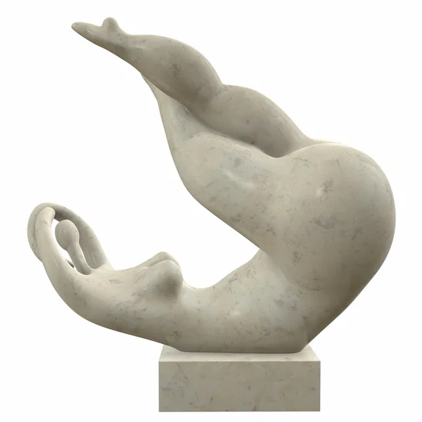 Na białym tle streszczenie starożytnych marmurowy posąg Wenus. ilustracja 3D — Zdjęcie stockowe