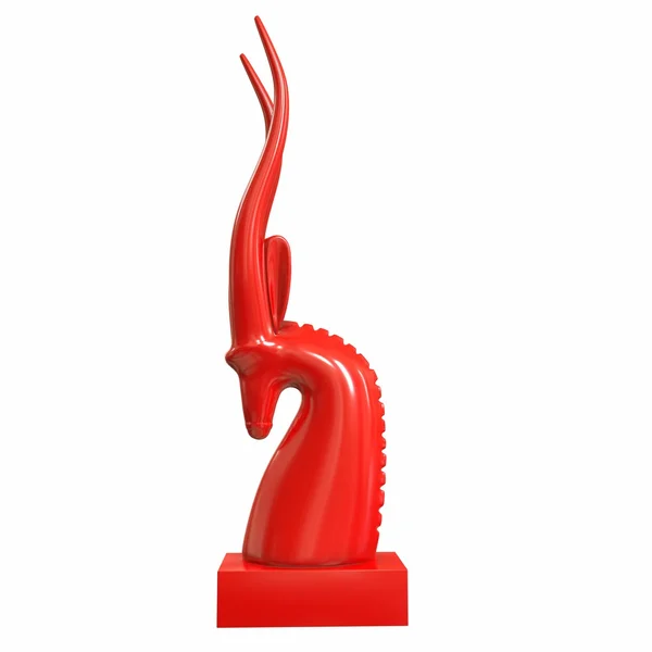 Statue der Antilope. 3D-Illustration — Stockfoto