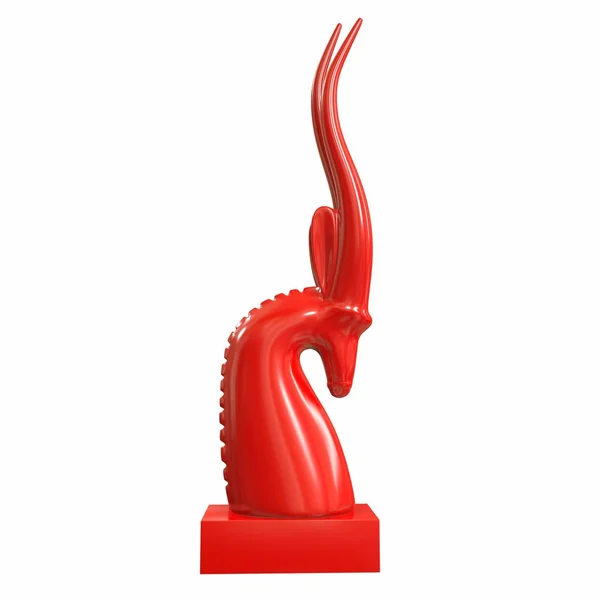 Statue der Antilope. 3D-Illustration — Stockfoto