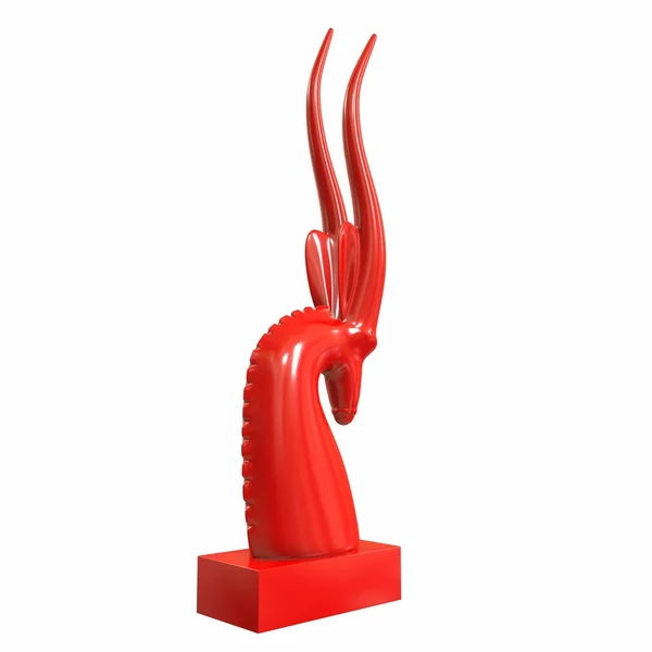 Antilop szobor. 3D-s illusztráció — Stock Fotó